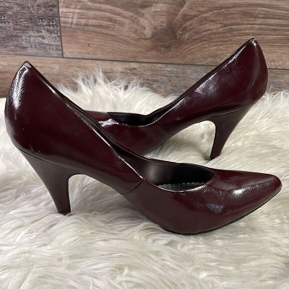 Fiona Ladies High 4” Stiletto Heel Dress Shoes, Brown, Size 7 - Picture 2 of 14